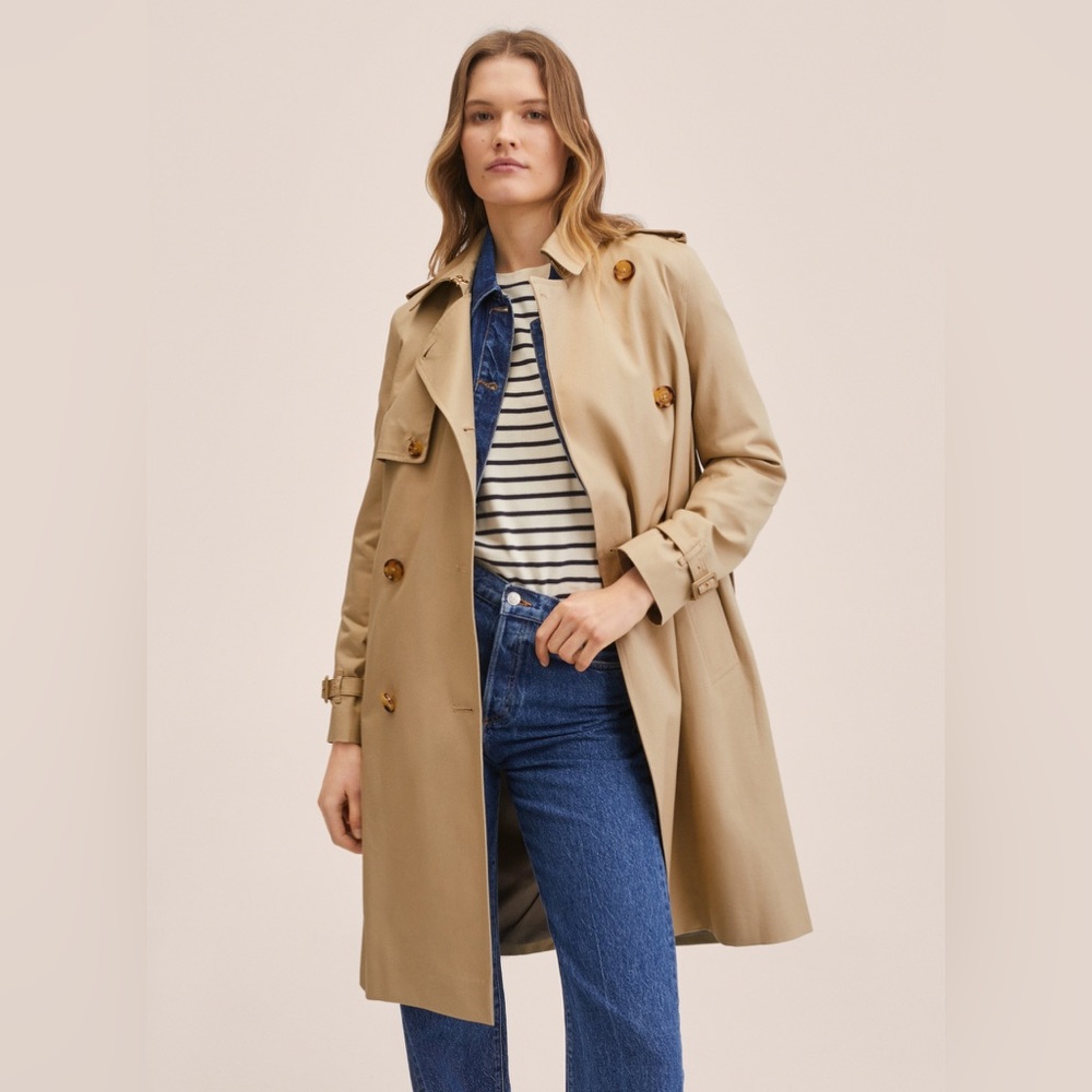 Mango Cotton Classic Trench Coat